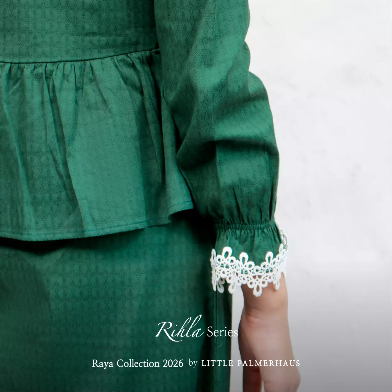 Little Palmerhaus - Baju Lebaran 2026 - Rihla Teen Girl Gamis (Baju Gamis Anak Perempuan Usia 6-14 Tahun) Green