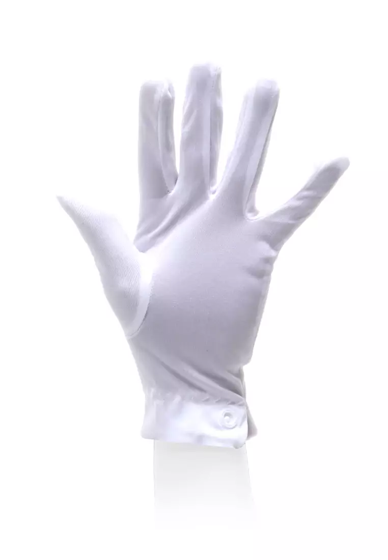 Decs Wedding Gloves Full Finger Unisex Comfortable Material Lace ORIGINAL - White