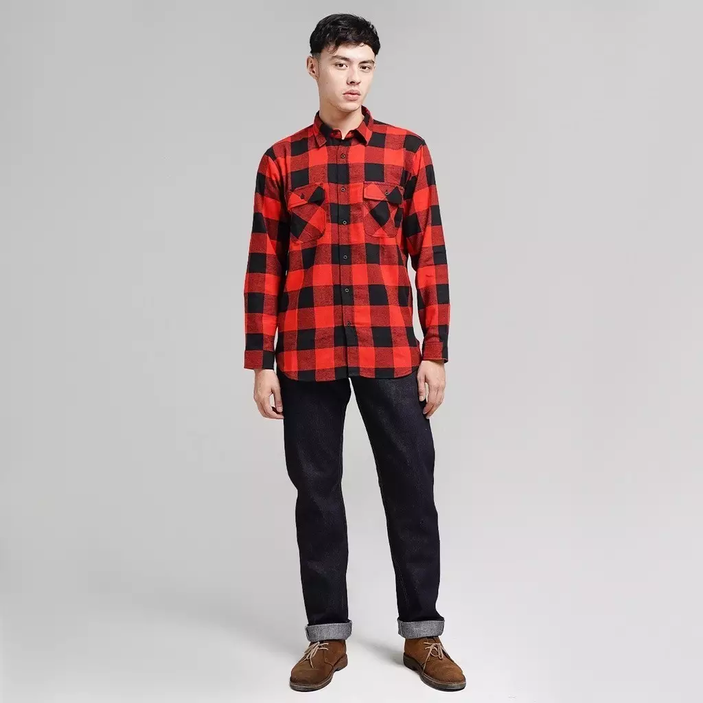Lee Cooper Flannel Shirt Ethan Red Black