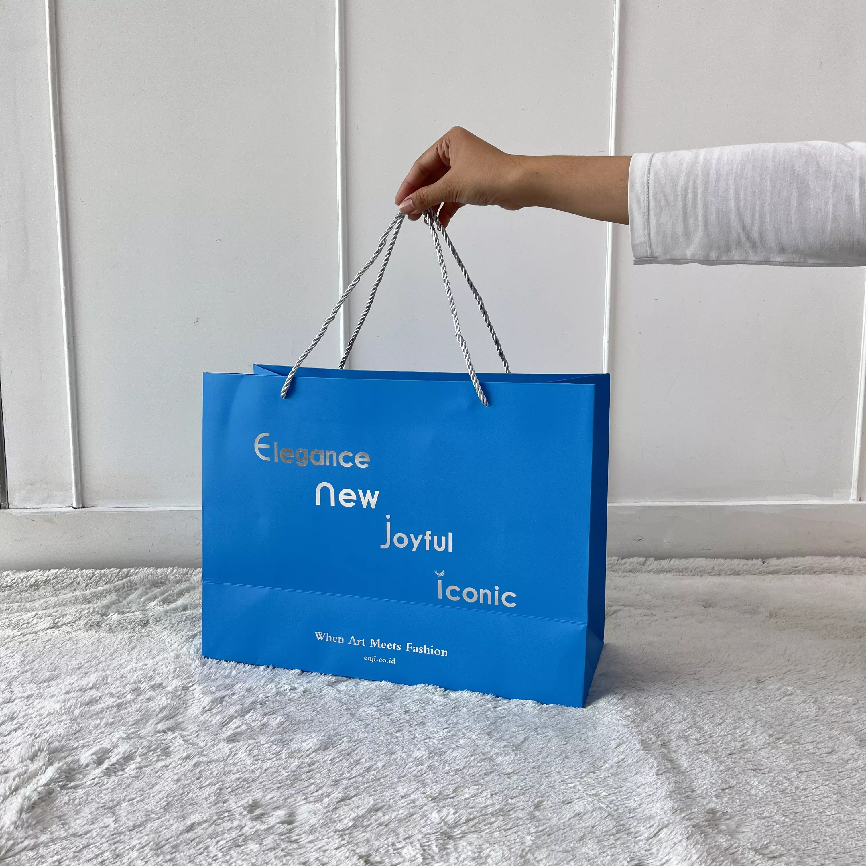 En-ji Paperbag - Bluesilver [Packaging Tas]