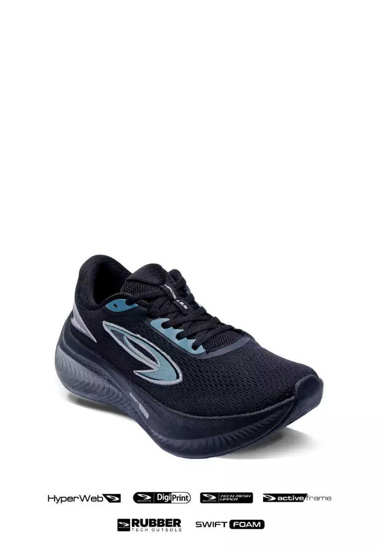 910 Nineten Hiroshi 2.0 Sepatu Lari - Hitam/Abu