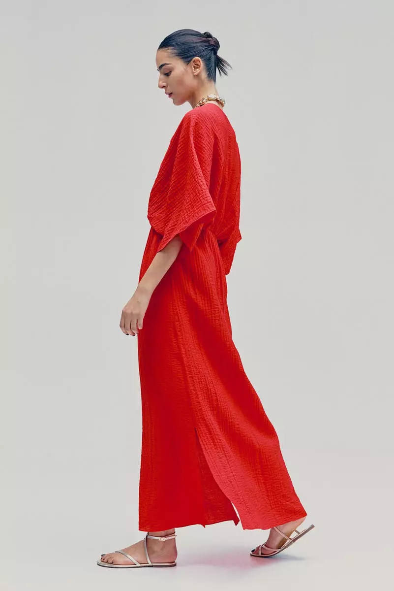 Waisted kaftan dress