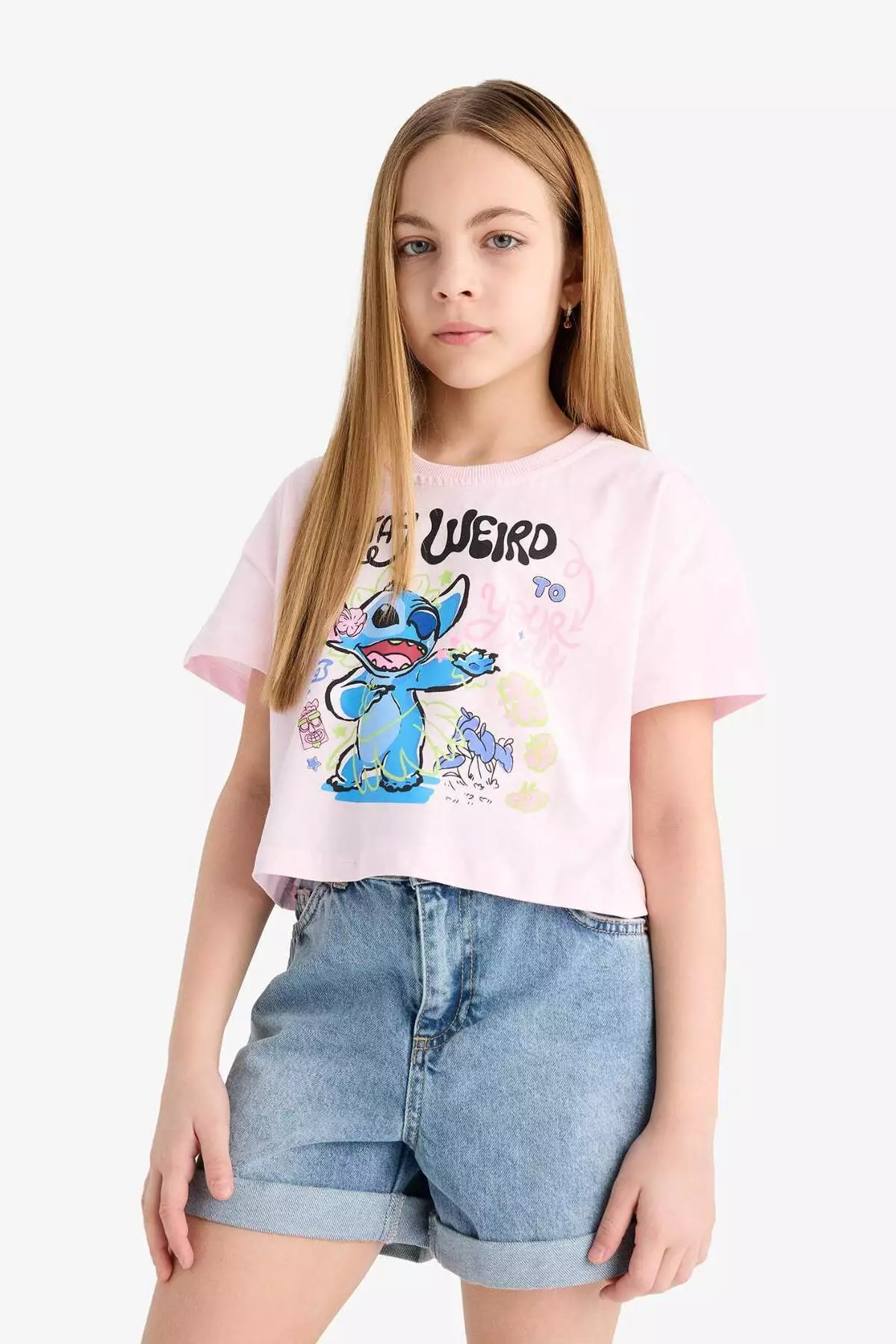 Female Child Disney Lilo & Stitch Crew Neck Short-Sleeve T-Shirt E6507A825Hs
