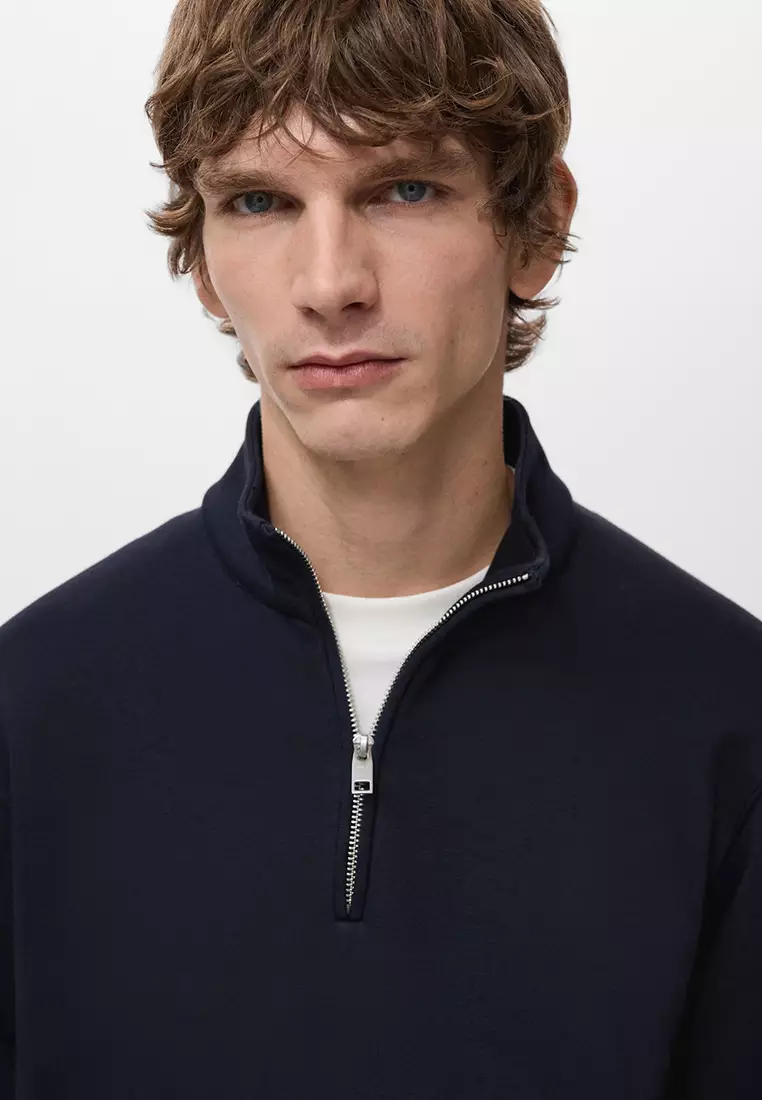 Regular-Fit Sweatshirt With Zip