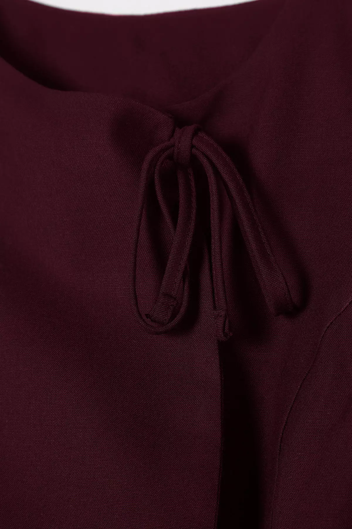 Burgundy Fitted Slim Fit Vest With Lacing Detail