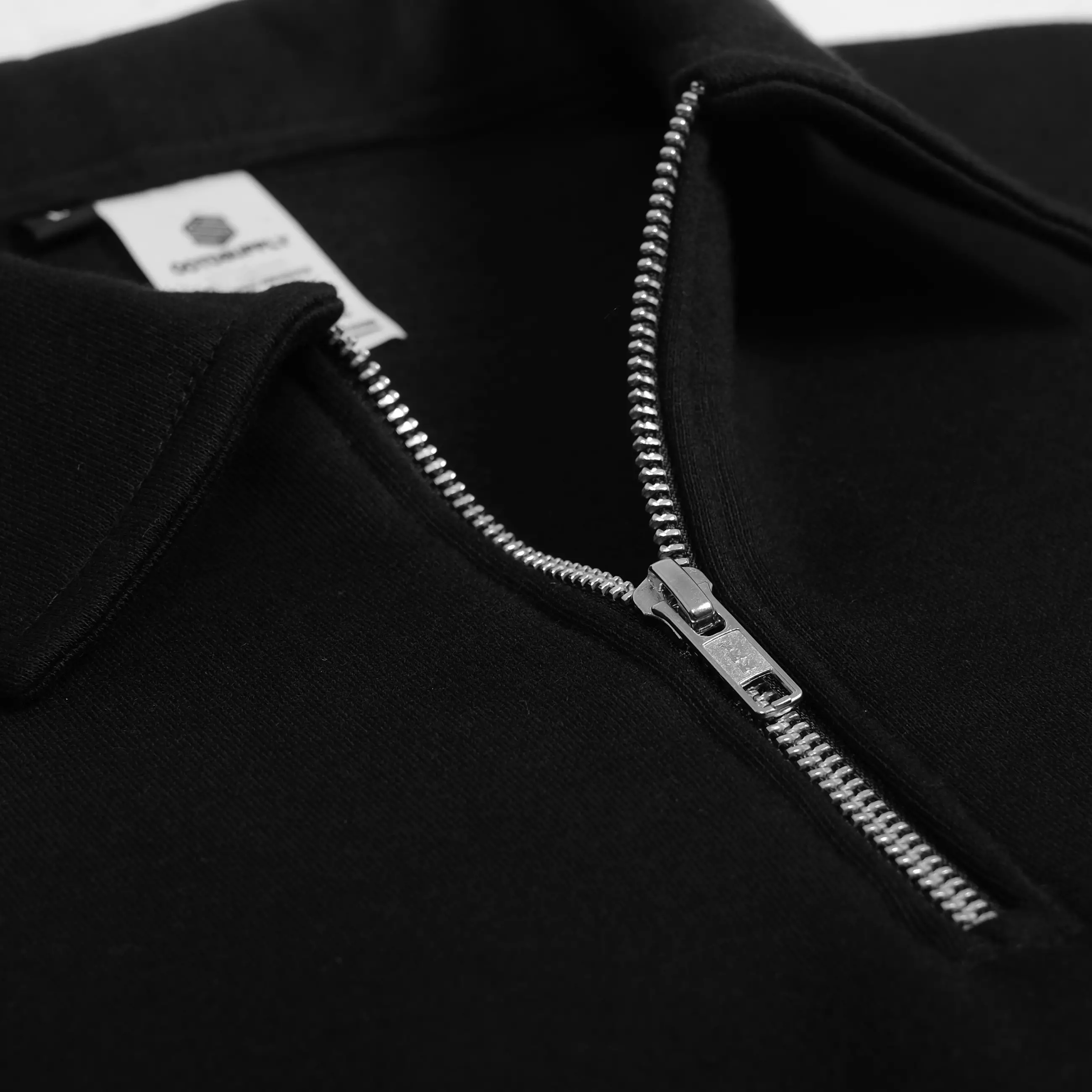 OOTDSUPPLY Halfzip Enthusiast Club Double Line Black | Sweatshirt Pria & Wanita HZDL001