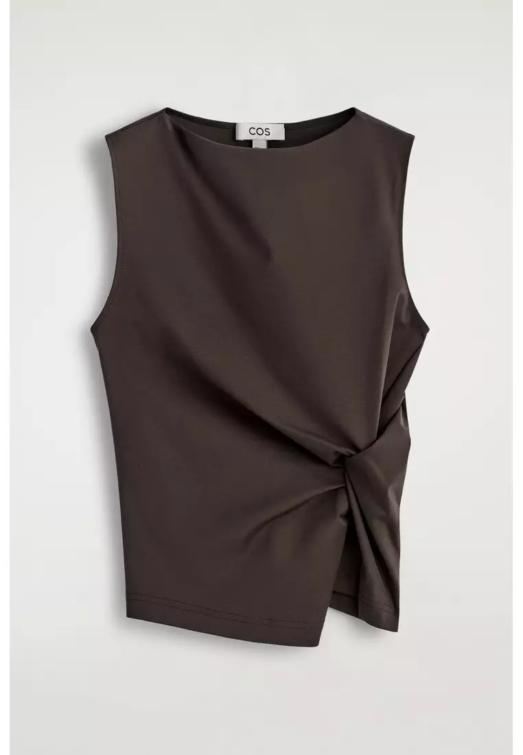 TWIST-DETAIL JERSEY TOP