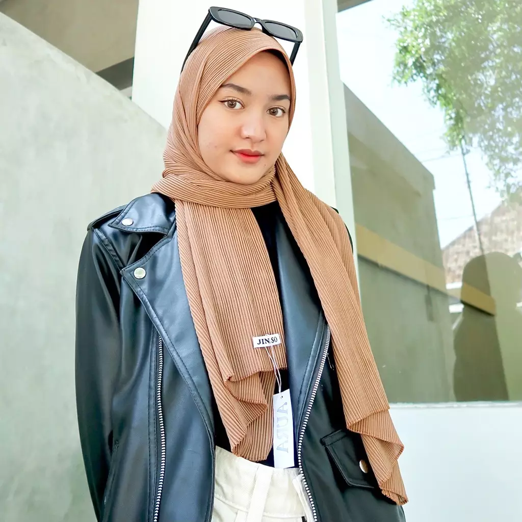 AURA Active Hijab Pashmina Plisket Shawl