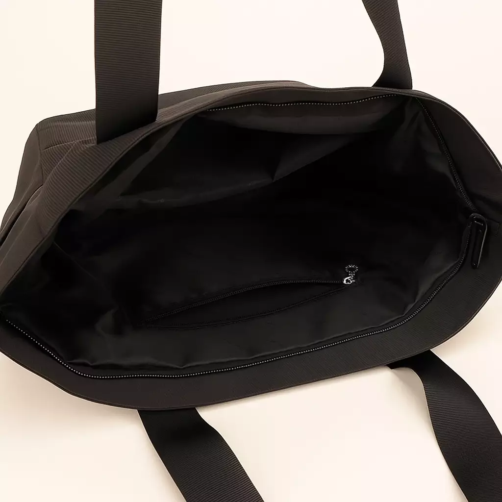 Wakakids Tas Bahu Totebag Polos Premium Nylon Tas Jinjing Wanita dan Pria Model Wide K330 Venjr Hitam