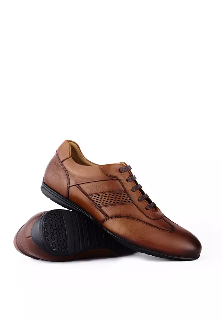 Sepatu Casual Formal Pria Gino Mariani Geomar Coklat
