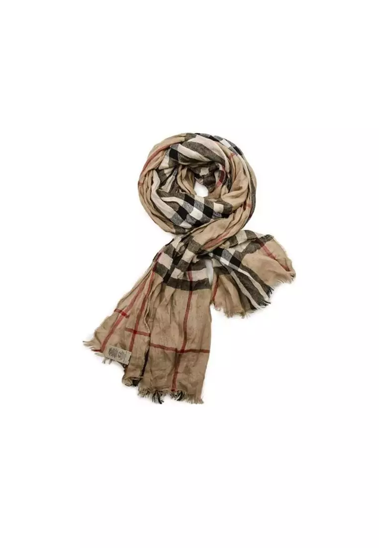 Burberry check merino wool scarf outlet