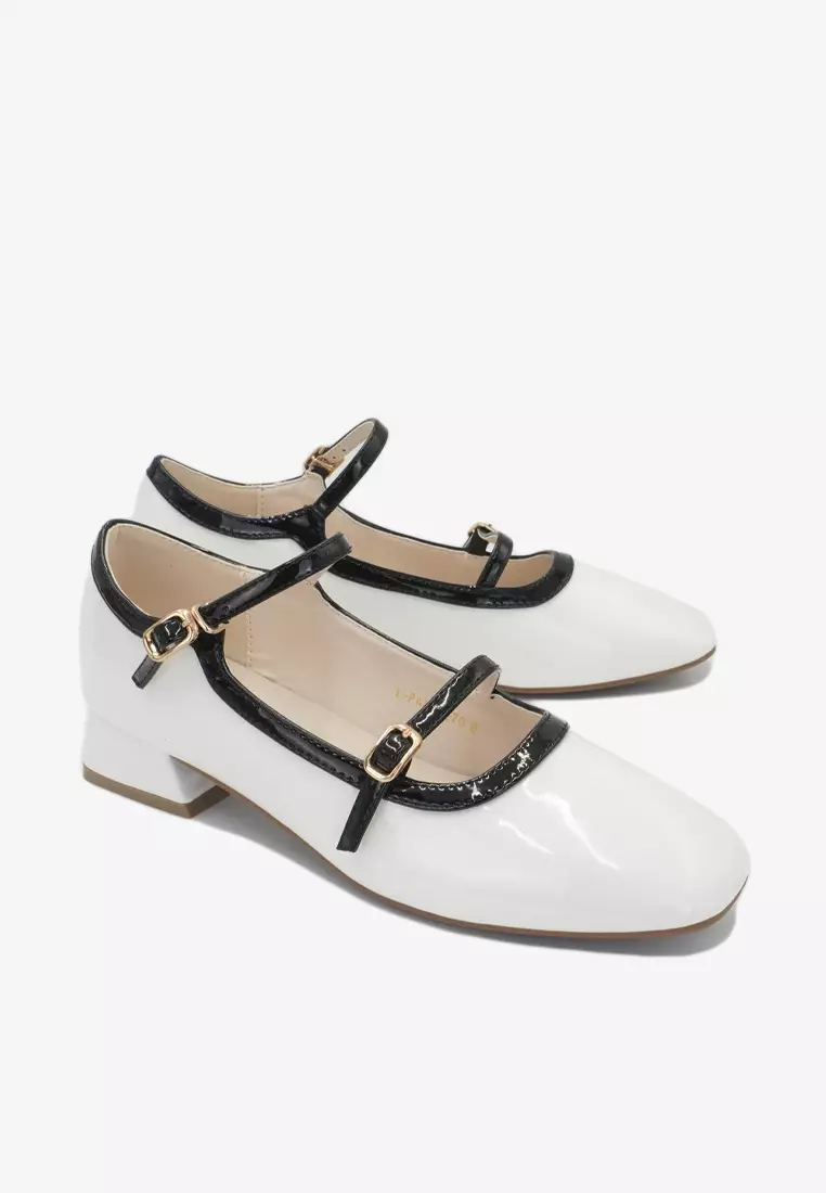 Dr. Cardin Women Luxe Mary Jane Low Block Heel L-RAK-9270