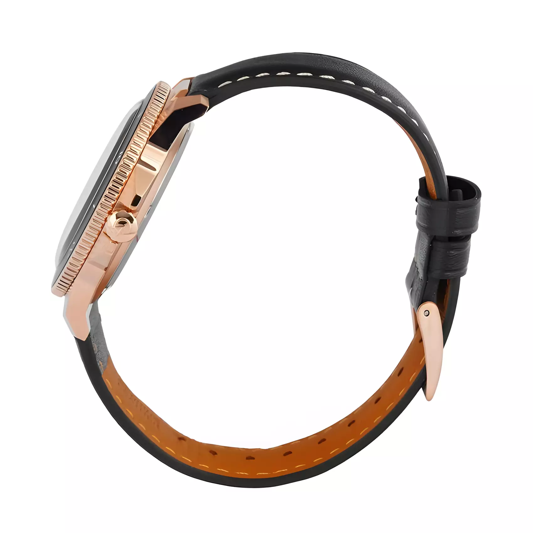 Alexandre Christie Sport Series - Jam Tangan Analog Pria - Rosegold Case - Black Leather Strap - 6141 MDLBRBA