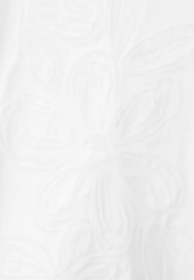 Floral-Embroidered Cotton T-Shirt