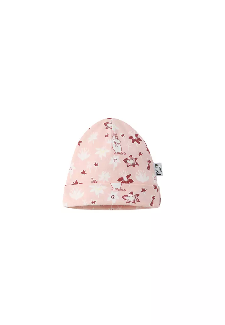 Vauva x Moomin FW23 - Baby Girls Moomin All Over Print Cotton Hat (Pink)