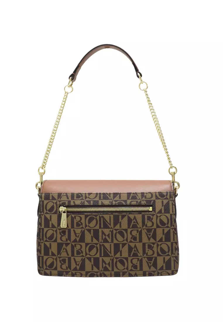 Buy BONIA Bonia Dulcia Monogram Chain Shoulder Bag 801552-002 2025