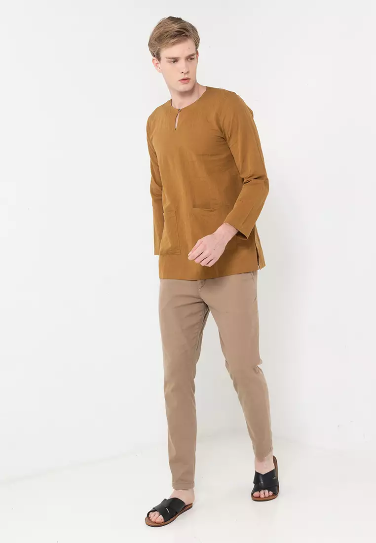Dobby Linen Kurta