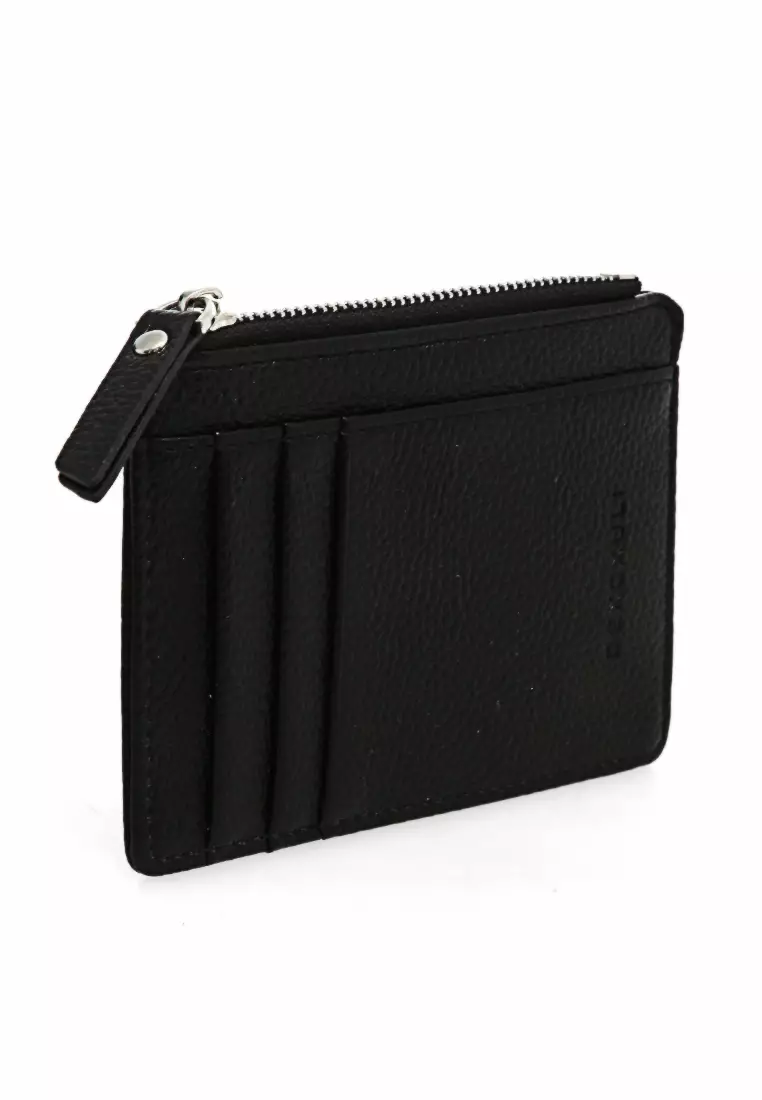 Zrek Wallet Dompet Kartu Unisex ID Card Holder Slim Casual Design Material Leather Kulit ORIGINAL - Black