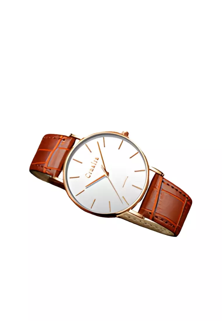 Buy Lara New Korean-Style Simple Leather-Strap Men's Quartz Watch
