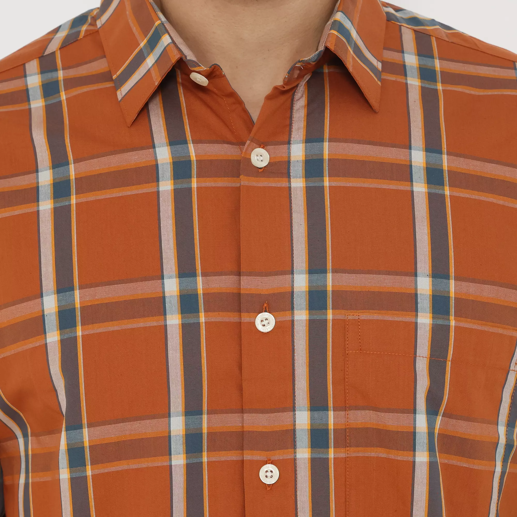 Platini Kemeja Pria Motif Kotak Lengan Panjang 76606