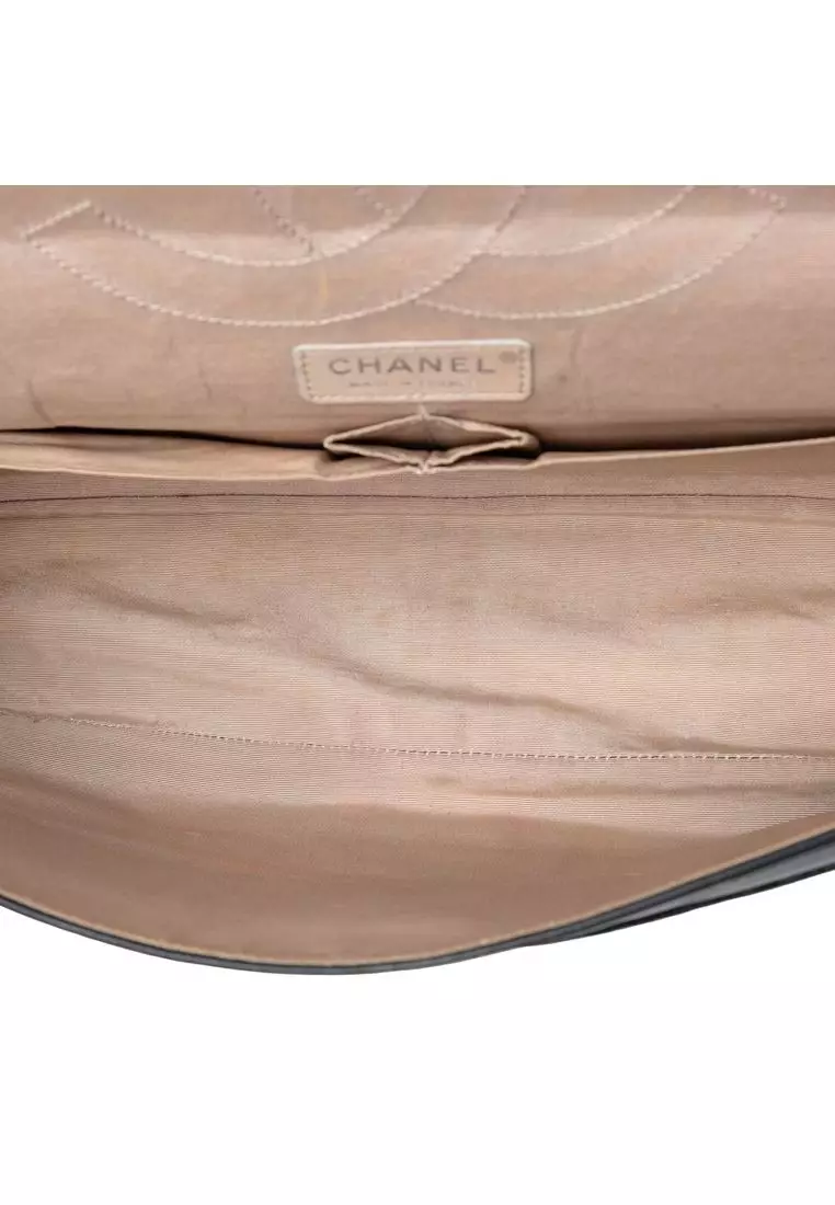 Pre-Loved Chanel Maxi Embossed Calfskin 31 Rue Cambon Reissue 2.55 Double Flap