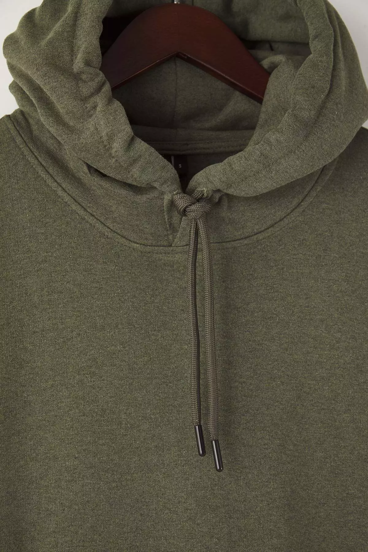 Khaki Oversize/Wide Cut Hooded Fleece/Warm Floral Printed Sweatshirt