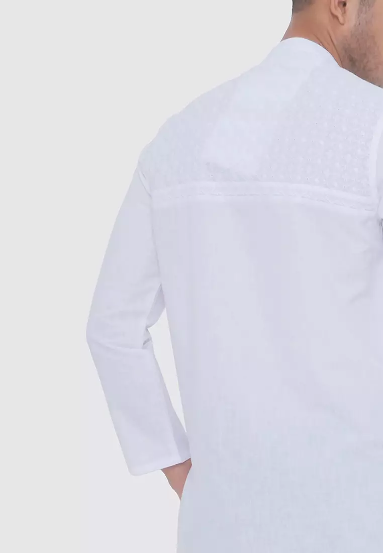 MOC Gamis Pria Lengan Panjang VLADIMIR - WHITE