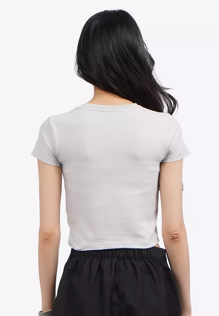 Graphic T-Shirt with Asymmetric Hem