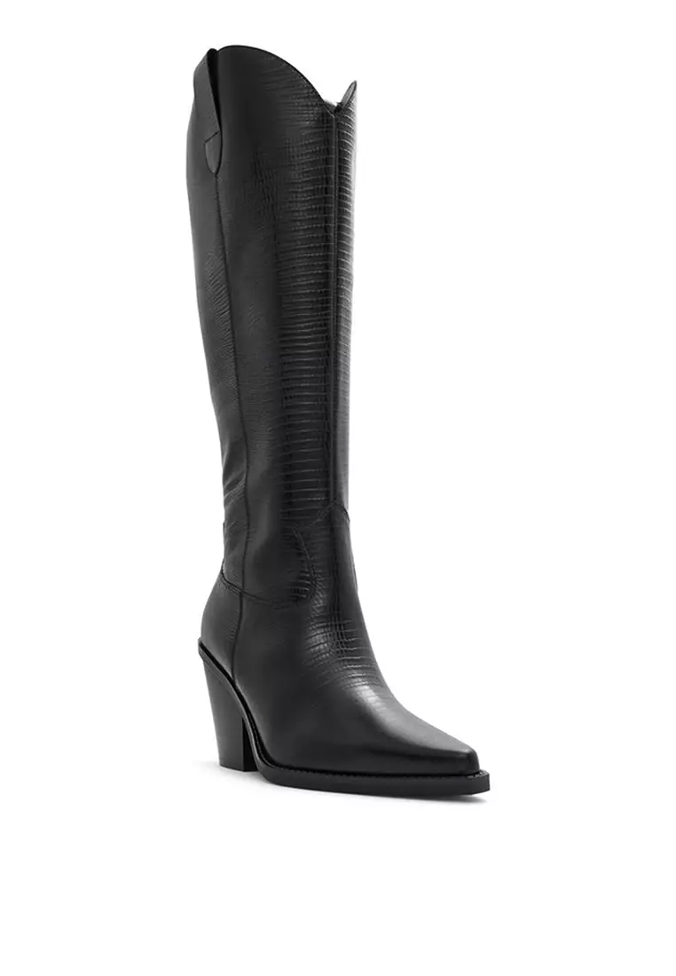 Aldo black knee high boots sale