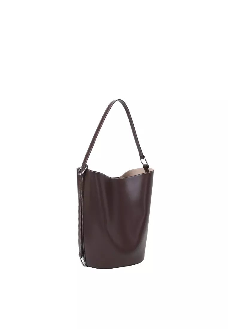 VERA Demi 水桶單肩袋 - 可可棕色