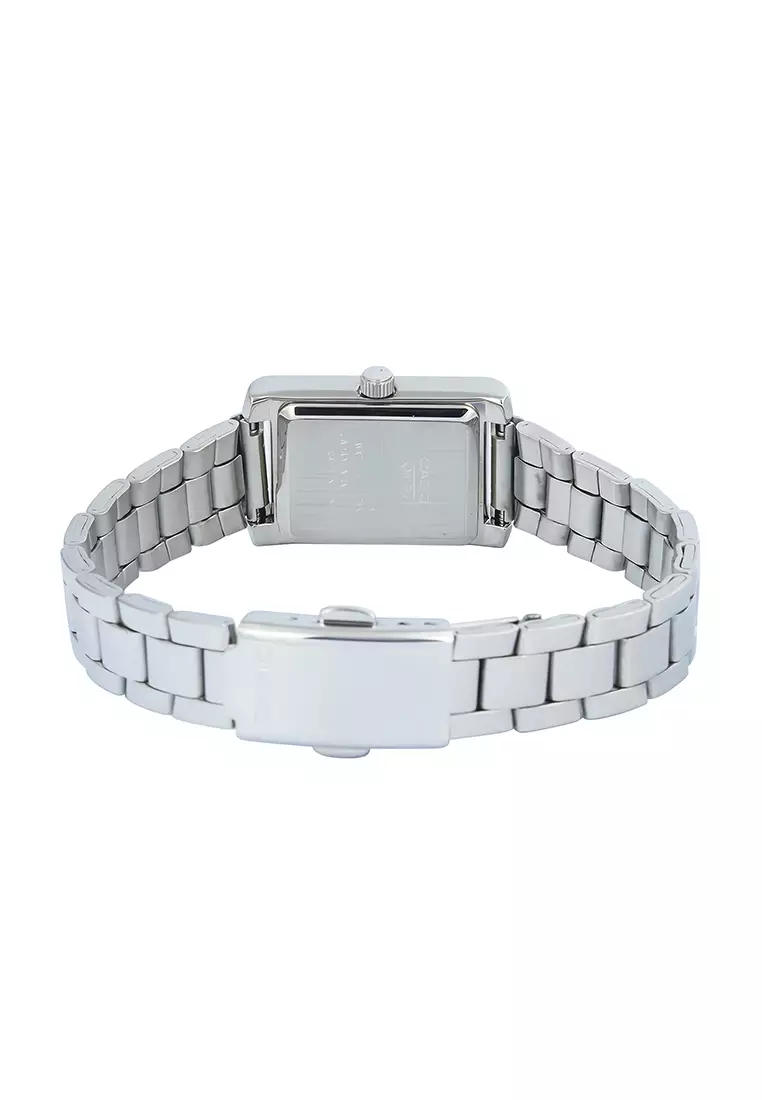 Casio LTP-1234DD-1A - Jam Tangan Analog Wanita - Silver Stainless Case Black Dial