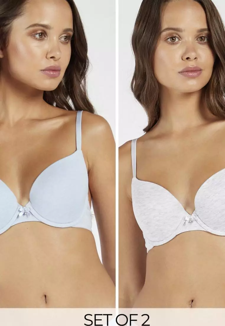 Buy online Pack Of 2 Solid Minimizer Bra from lingerie for Women