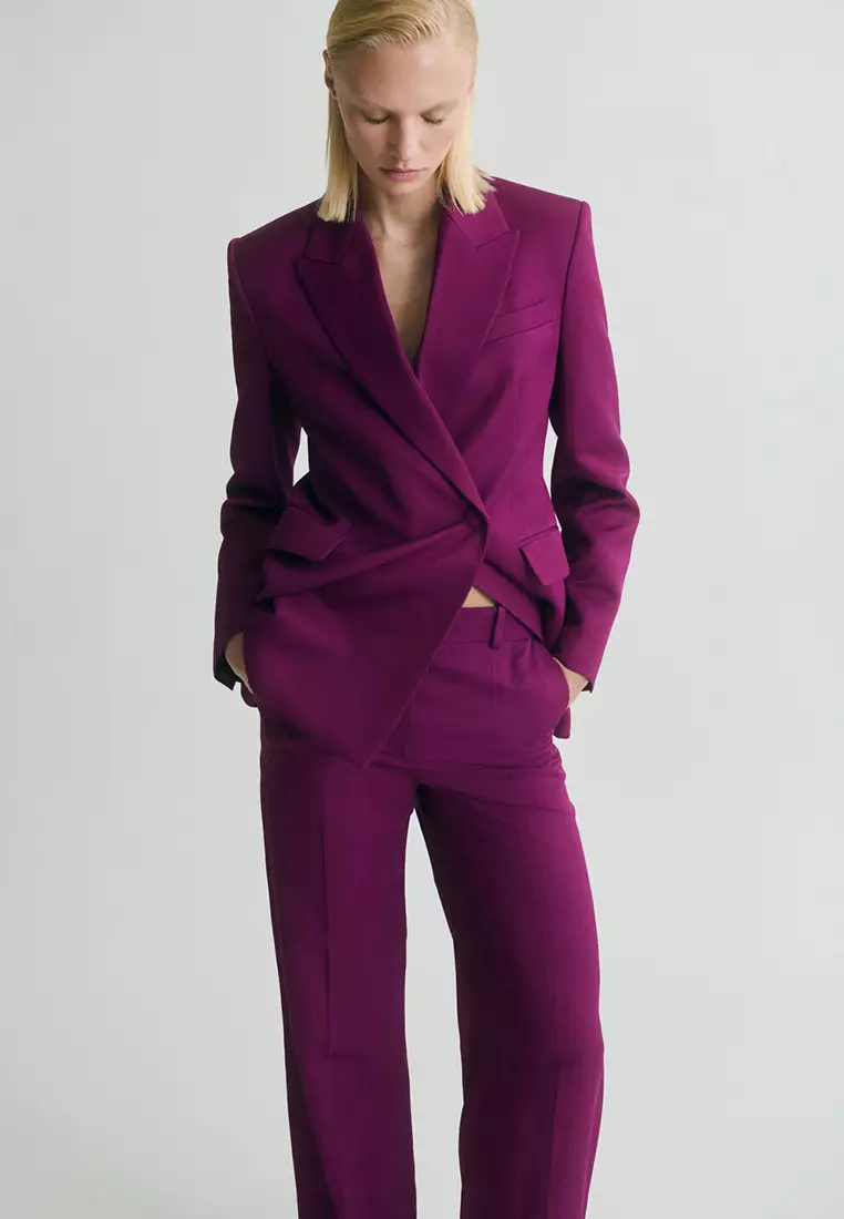 Straight-Fit Suit Trousers