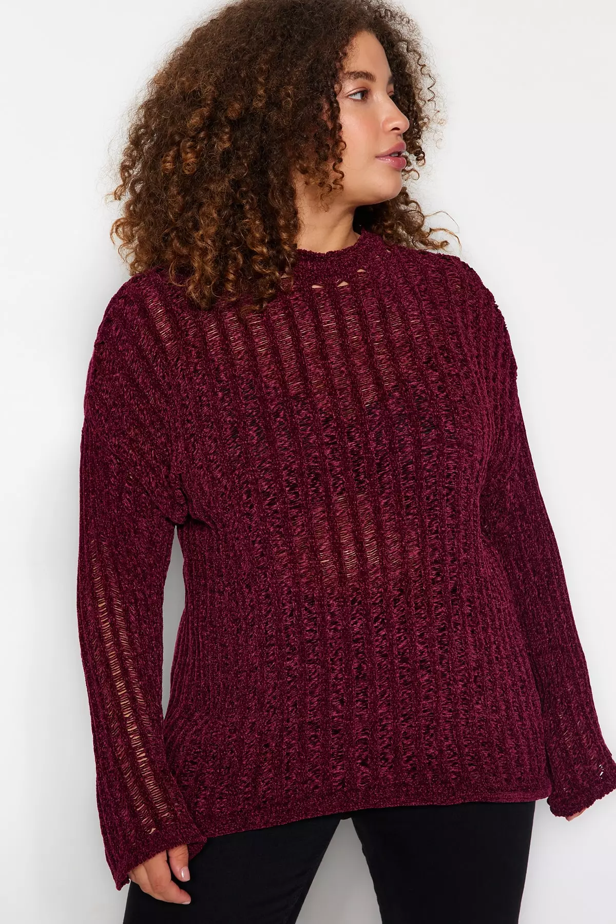 Maroon sales knit sweater