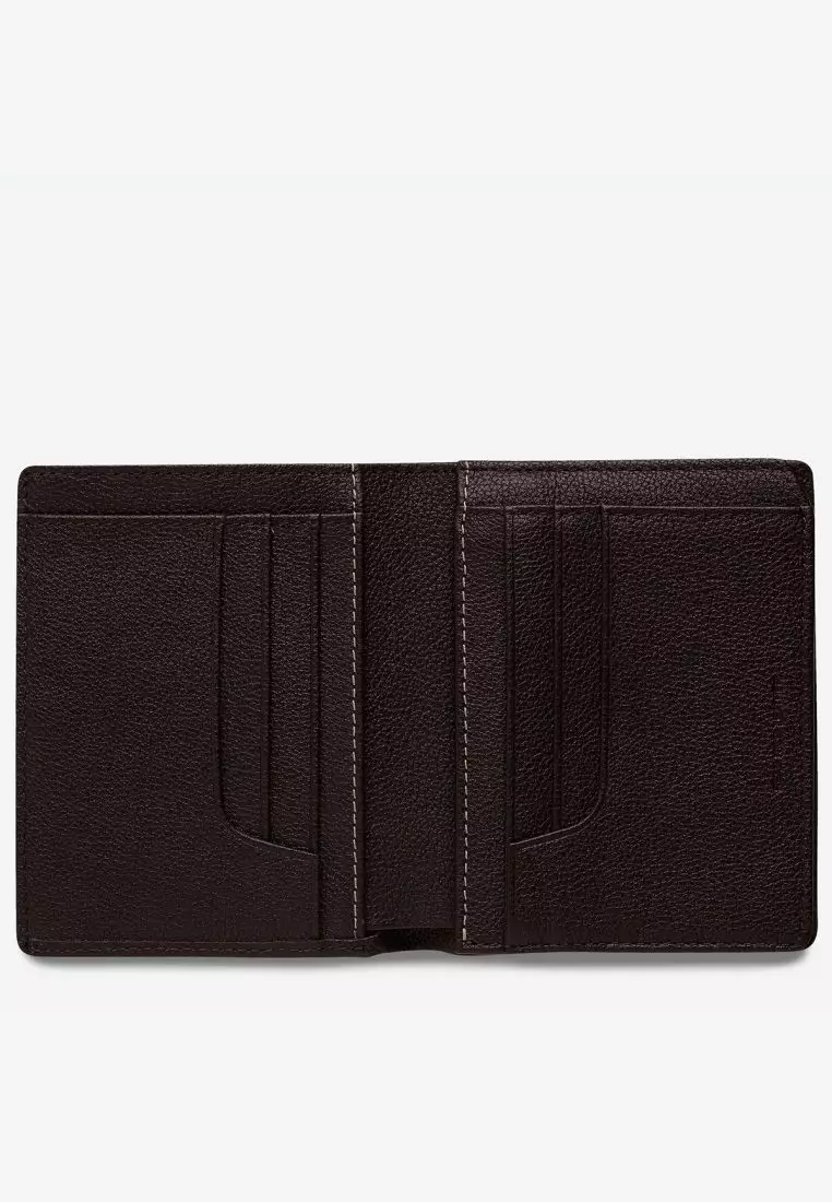 Status Anxiety Nathaniel Italian Leather Wallet - Chocolate