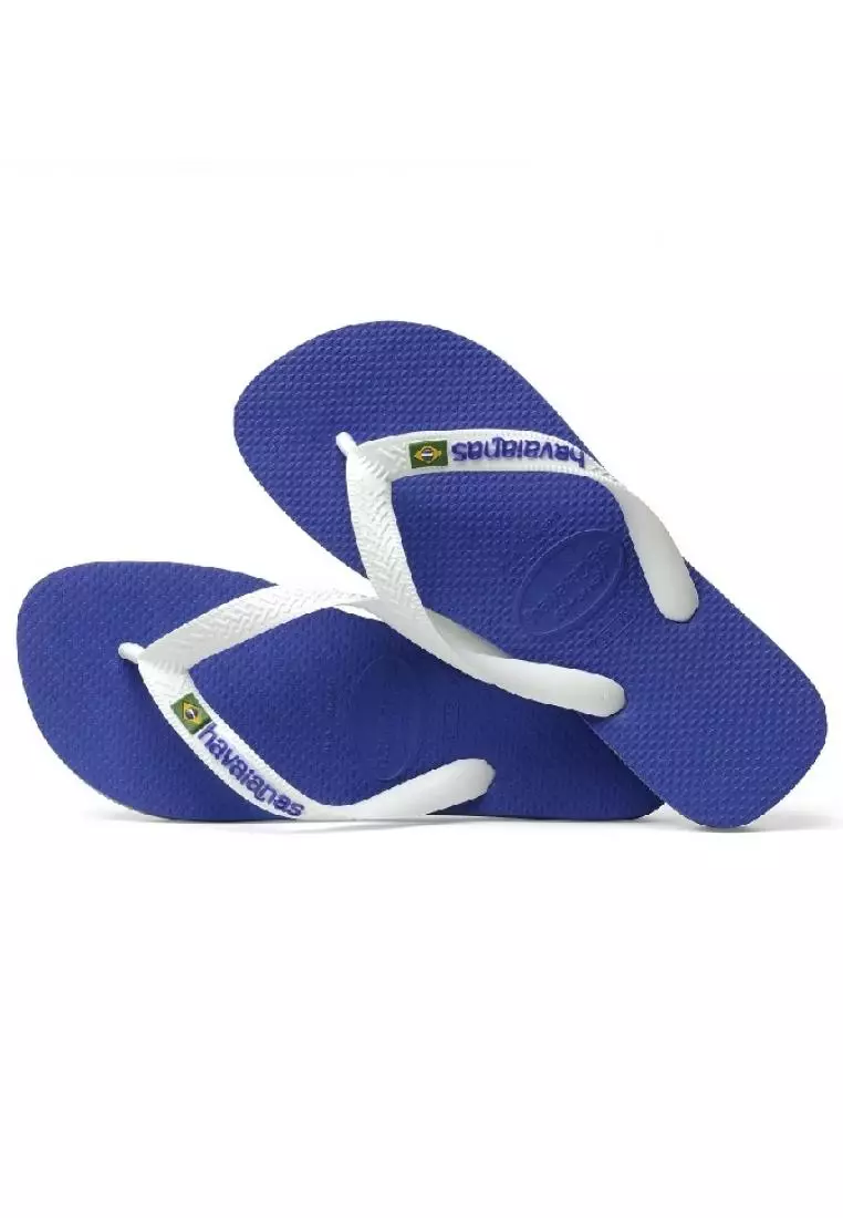 Havaianas Man Brasil Logo 2711 Marine Blue - Sandal Jepit Pria (Biru)