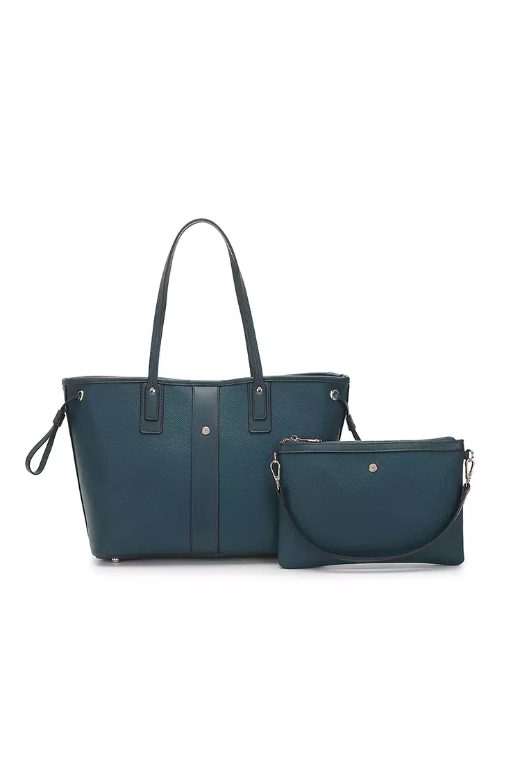 2-in-1 Tote Bag & Top Handle Bag - Blue