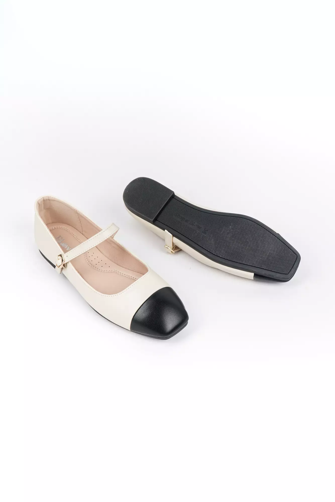 Blow BLNW 0101 Ariel Mary Jane Flats Shoes Wanita Sepatu Hitam Balet Women Shoes
