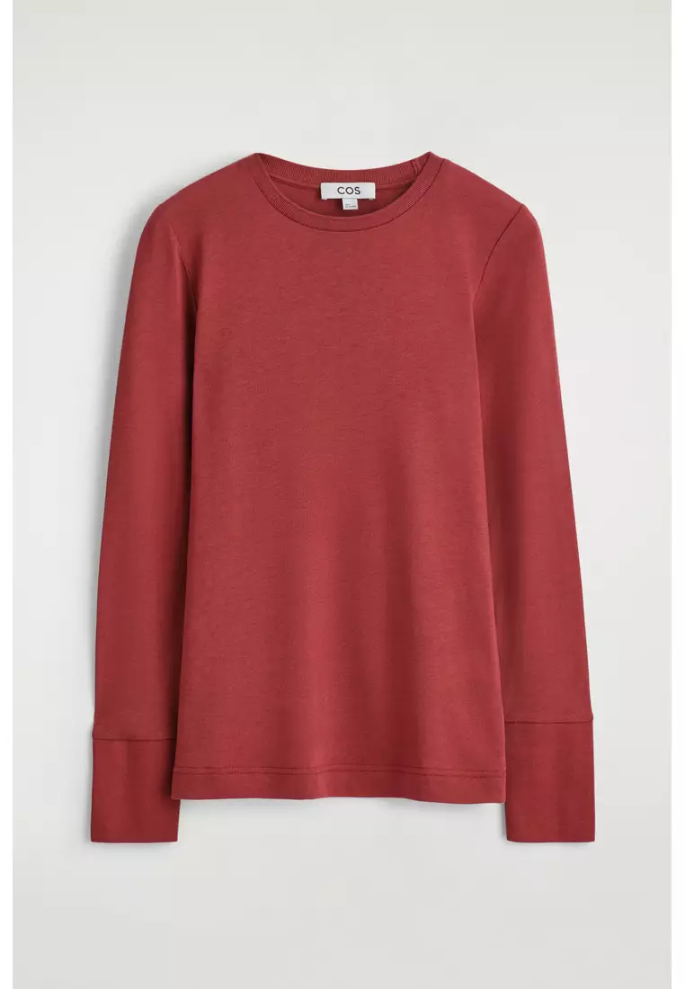 COTTON-JERSEY LONG-SLEEVED TOP