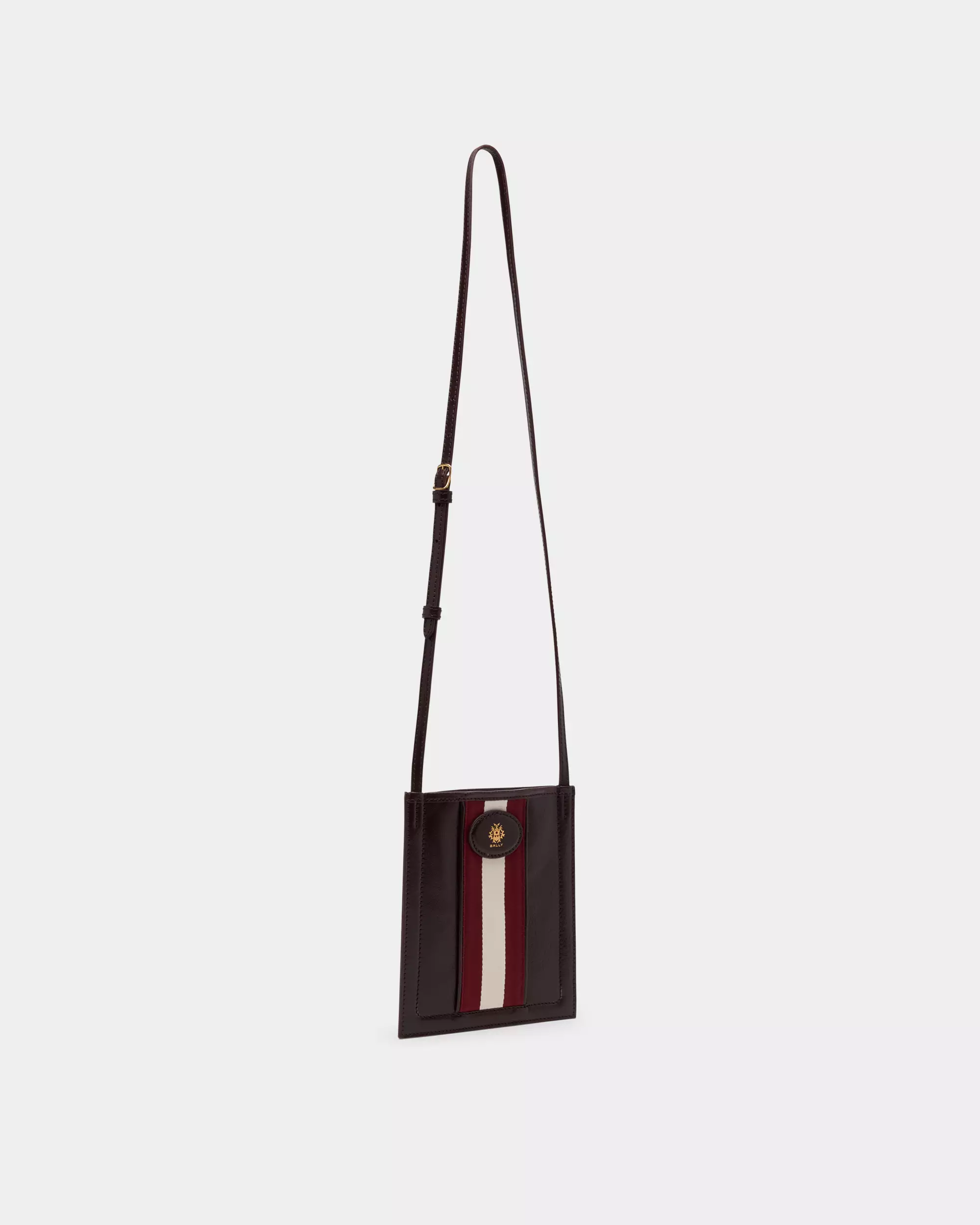 Bally Beckett Mini Crossbody Bag in Leather - Deep Burgundy