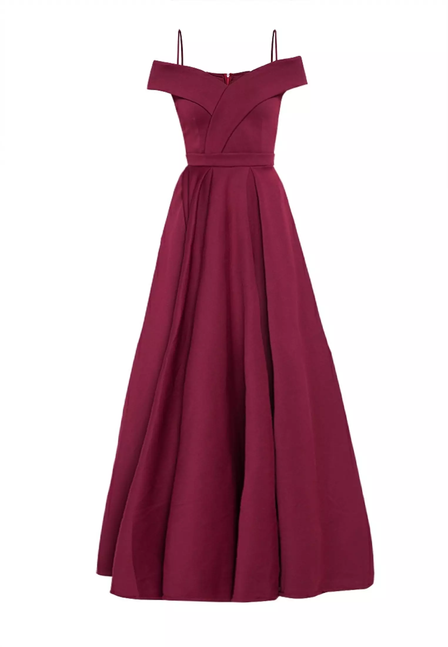 Empress Off-the-Shoulder High-Slit Gown
