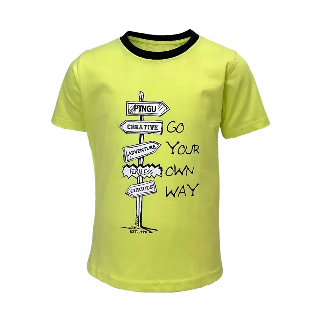 Pingu Kaos Anak Laki Laki Sablon Lime 92000532