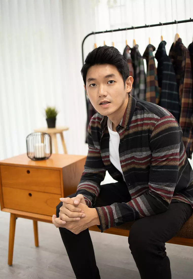 kemeja Flannel Cotton Tangan Panjang OXCON OX18