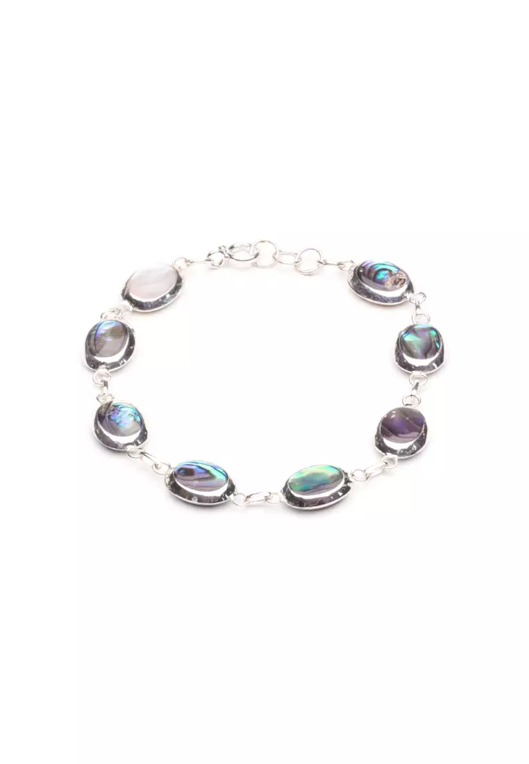 Buy Millenne MILLENNE Multifaceted Abalone Shell Silver Charm