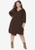 Trendyol brown Plus Size Wrap Dress 085B8AA0666FEAGS_1