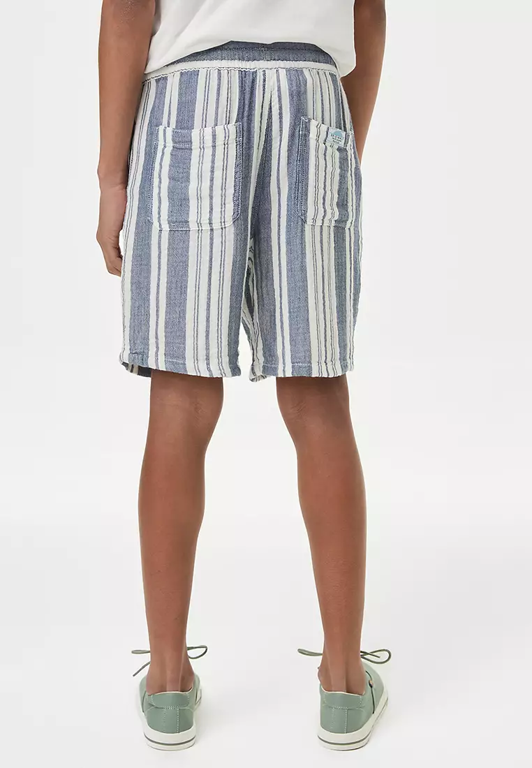 Pure Cotton Striped Shorts