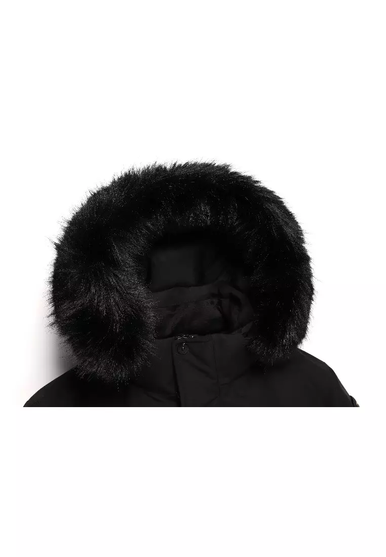 女裝TARUGA毛邊連帽羽絨外套