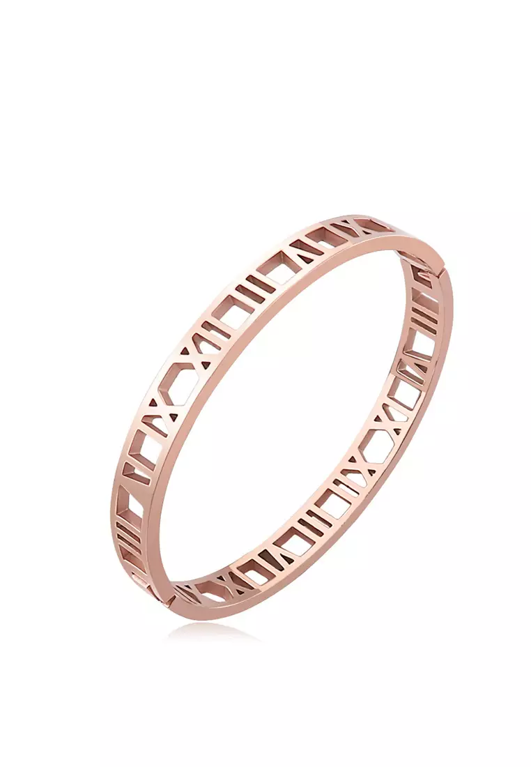 Rose gold sale roman numeral bracelet