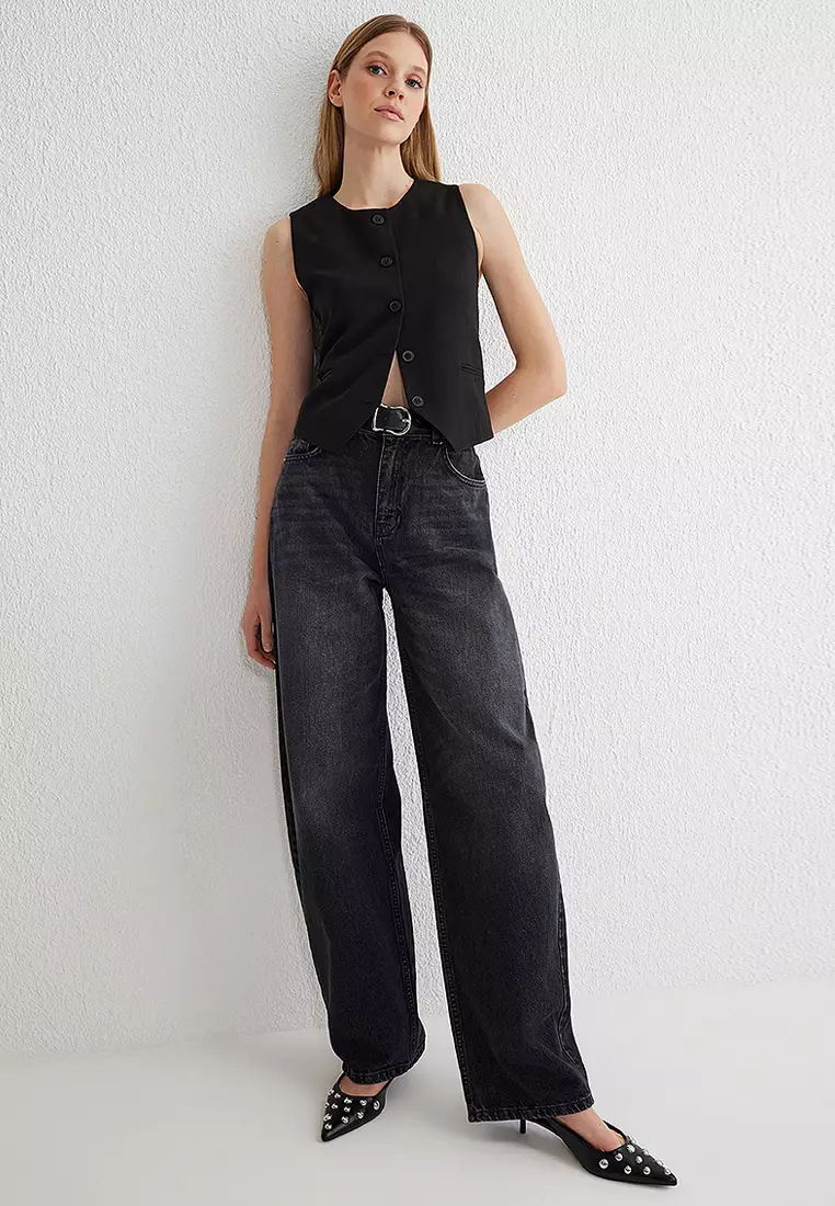 High Waist Barrel Baggy Jeans