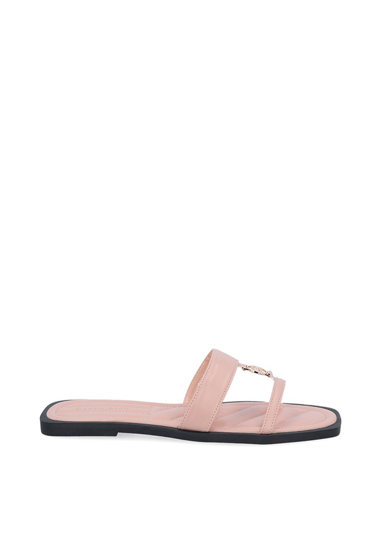 Medium Beige Stripy Echo Flats
